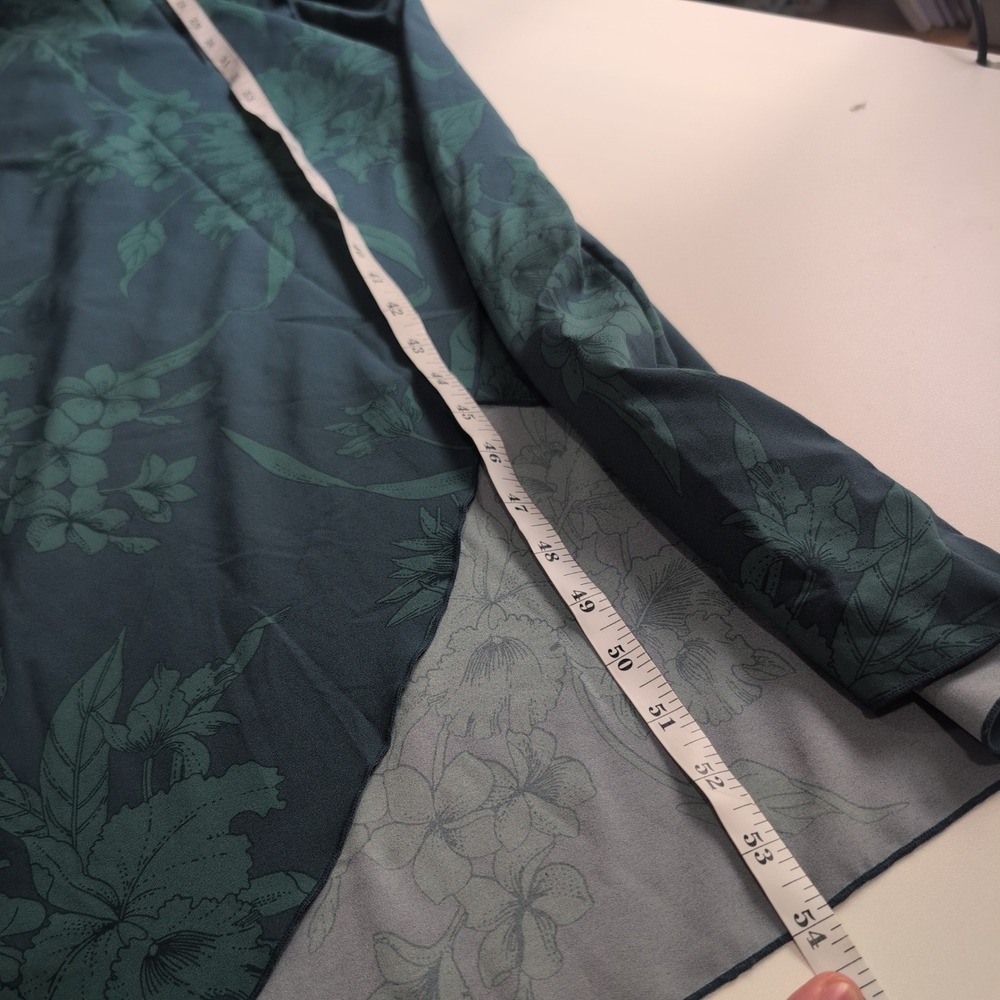 Toad&Co Sunkissed Maxi Dress Teal Green Floral Cutout Back Spring 24 Womens M - Picture 11 of 12
